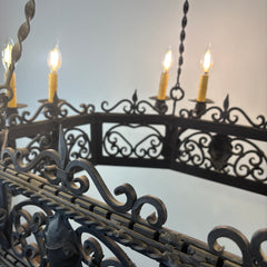 Arte De Mexico Wrought Iron Chandelier, Extra Large, Sku 033430