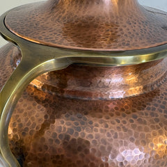 Chapman 1986 Hammered Copper Lamp Base w/ Brass Accents, Shade not included, Sku 033988