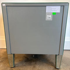 Pair of RH Teen Mirrored Nightstands with 2 Drawers Elevated on Slender Legs, Sku 034054