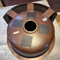 Hammered Copper Undermount Round Sink with Apron Front, Sku: 033641