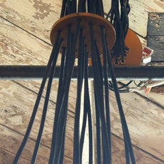 Bubble Pendant/Chandelier Clear Glass Bubbles with a Bulb in Each, Black Corded Cable can be Adjusted, Sku 033683