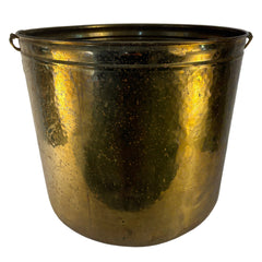 Large Brass Planter or Wood Barrel, Sku:033437