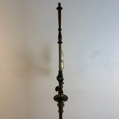 Bridge Brass Floor lamp with Filagree Detail Vintage , Sku 033663