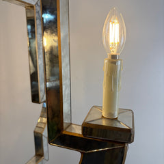 Visual Comfort Lido Medium Chandelier Antique Mirror and Antique Brass 4 Candlestick Lights, Sku 033947