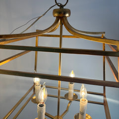 Neiman Marcus Carter Lantern Pendant Gold Finish 4 Socket Candle Design, Sku 033865