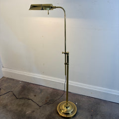 Polished Brass Adjustable Height Pharmacy Style Floor Lamp, Sku 034110
