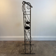 Steel Wine Rack with Scroll Detail, Sku 033907