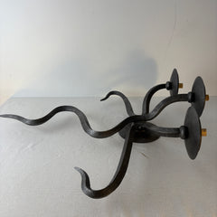 Wall Sconce, Three Arm, Serpent Like Design, Pewter Finish, Sku: 033334
