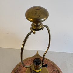 Chapman 1986 Hammered Copper Lamp Base w/ Brass Accents, Shade not included, Sku 033988