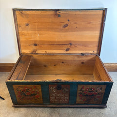 1874 German Antique Blanket Chest, Sku 033680