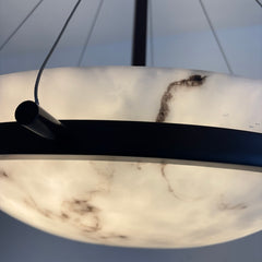 Faux Alabaster Bowl-Style Pendant Light, Sku 033984