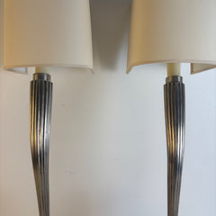 Chapman and Meyers Silver Tone Wall Sconce with Paper Shade, Sku 033879
