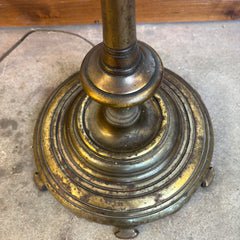 Bridge Brass Floor lamp with Filagree Detail Vintage , Sku 033663