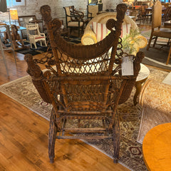 Antique Wicker Victorian Rocker, Sku 033016