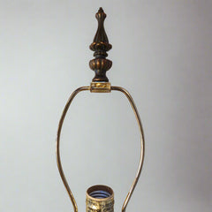 Table Lamp Palm Tree Design, Bronze, Pair