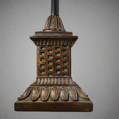 Table Lamp Palm Tree Design, Bronze, Pair