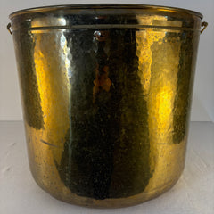 Large Brass Planter or Wood Barrel, Sku:033437