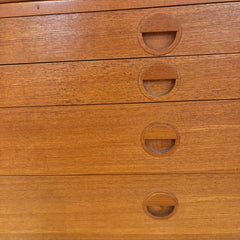 Danish Modern Teak Wood Cabinet w/5 Drawers, Sku 033914