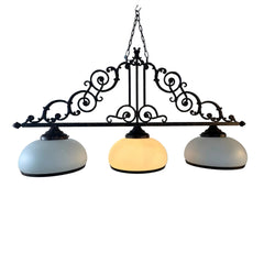 Large Three Globe Patina Island Hanging Light, Sku:033605