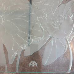 Post Modern Etched Glass Cocktail Table, Sku 033824