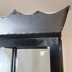 Curio Cabinet, Welded Steel & Glass, Crown Detail, sku: 033406