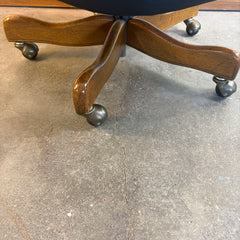 Hancock & Moore Tufted Black Leather Swivel Executive Desk Chair, Sku: 033710
