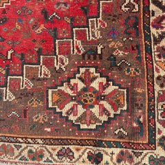 Persian Wool Rug, Hand Knotted, Rust Brown and Taupe, Sku 033462