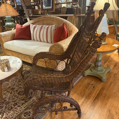 Antique Wicker Victorian Rocker, Sku 033016