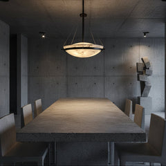 Faux Alabaster Bowl-Style Pendant Light, Sku 033984
