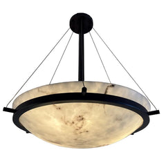 Faux Alabaster Bowl-Style Pendant Light, Sku 033984