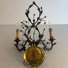 Pair of Vintage Crystal Bud Sconces, Sku 033736