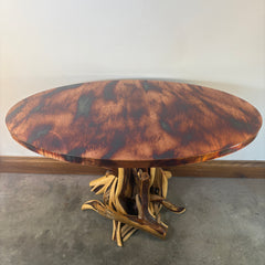 Chris Jafferis' Copper Top Entry Table, One of a Kind Mesquite Wood Base, Sku: 033441