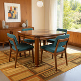 Antique Game Table, Parquet Burled Walnut & White Oak, Sku 033606