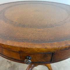 Alexander Theodore Parlour Table w/ Embossed Leather Top, Sku 033844