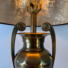 Frederick Cooper, Brass Lamp, Urn Style w/ Black Shade & Gold Liner, Sku: 033363