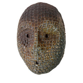Ceramic Tribal Mask, Indent Pattern, Sku: 033055