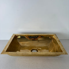 Brass Sink, Rectangular, Drop in Or Under Counter, Sku: 033001