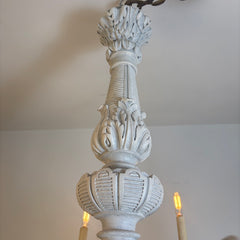 Shabby Chic Style 8-Light Painted Wood Chandelier, Sku 033821
