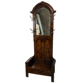 Hall Tree with Hooks, Storage Bench & Mirror, Sku: 033107