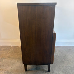 United Furniture Chest of Drawers Walnut Finish with Faceted Design Detail, Sku 033876