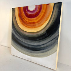 Original Painting "Rainbow" by Sunny Gibbons, Mixed Media on Wood Panel 2026, Signed, Sku 033808