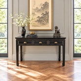 19th Century Qing Dynasty Black Lacquered Asian Scholar's Desk/Console, Sku 033999