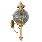 Brass Light Gallery Exterior Brass Sconce, Curved, Beveled Glass, Vertical Base, Sku 033637