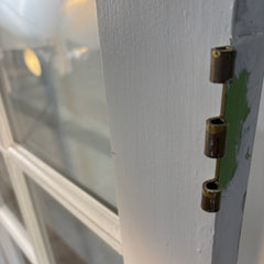 Pair of French Doors Painted, 10 Glass Panels Each, White, Sku 033348