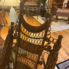 Antique Wicker Victorian Rocker, Sku 033016
