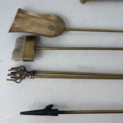 Brass Golf Themed Fireplace Five Piece Tool Set, Brushed Brass, Sku 033085