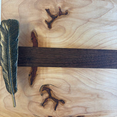 Custom Cheese Board w/ Metal Handles by Don Archer, Sku 033741