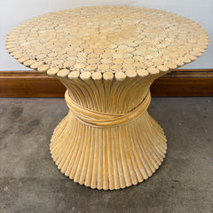 McGuire Sheaf of Wheat Round End Table, Bamboo, Sku: 033357