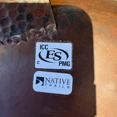 Hammered Copper Undermount Sink with Apron Front, Sku 033641