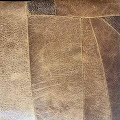 Unique Patchwork Leather Ottoman, Sku 033847
